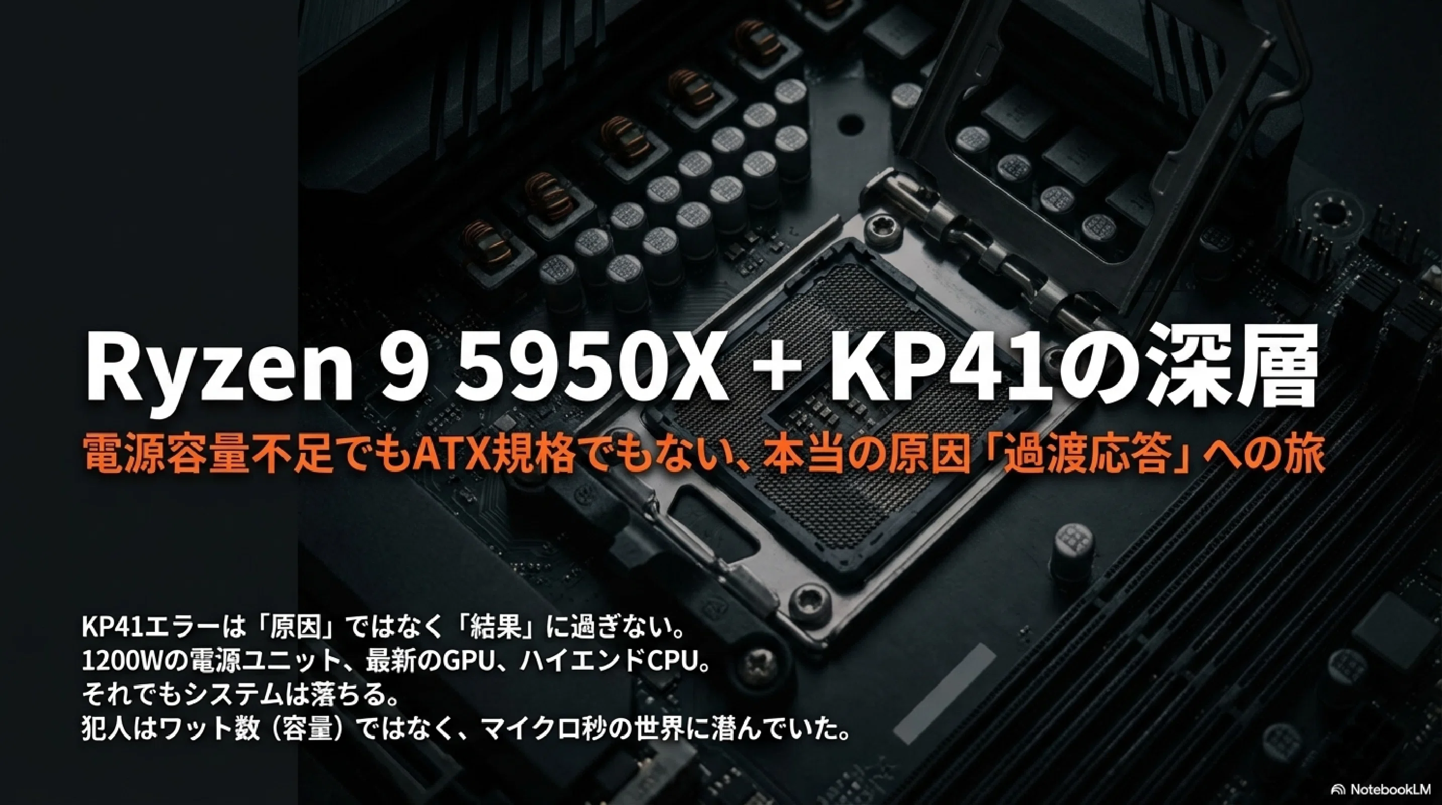 Ryzen 9 5950X + MSI B550で発生したKP41問題の真因と解決策：電源容量