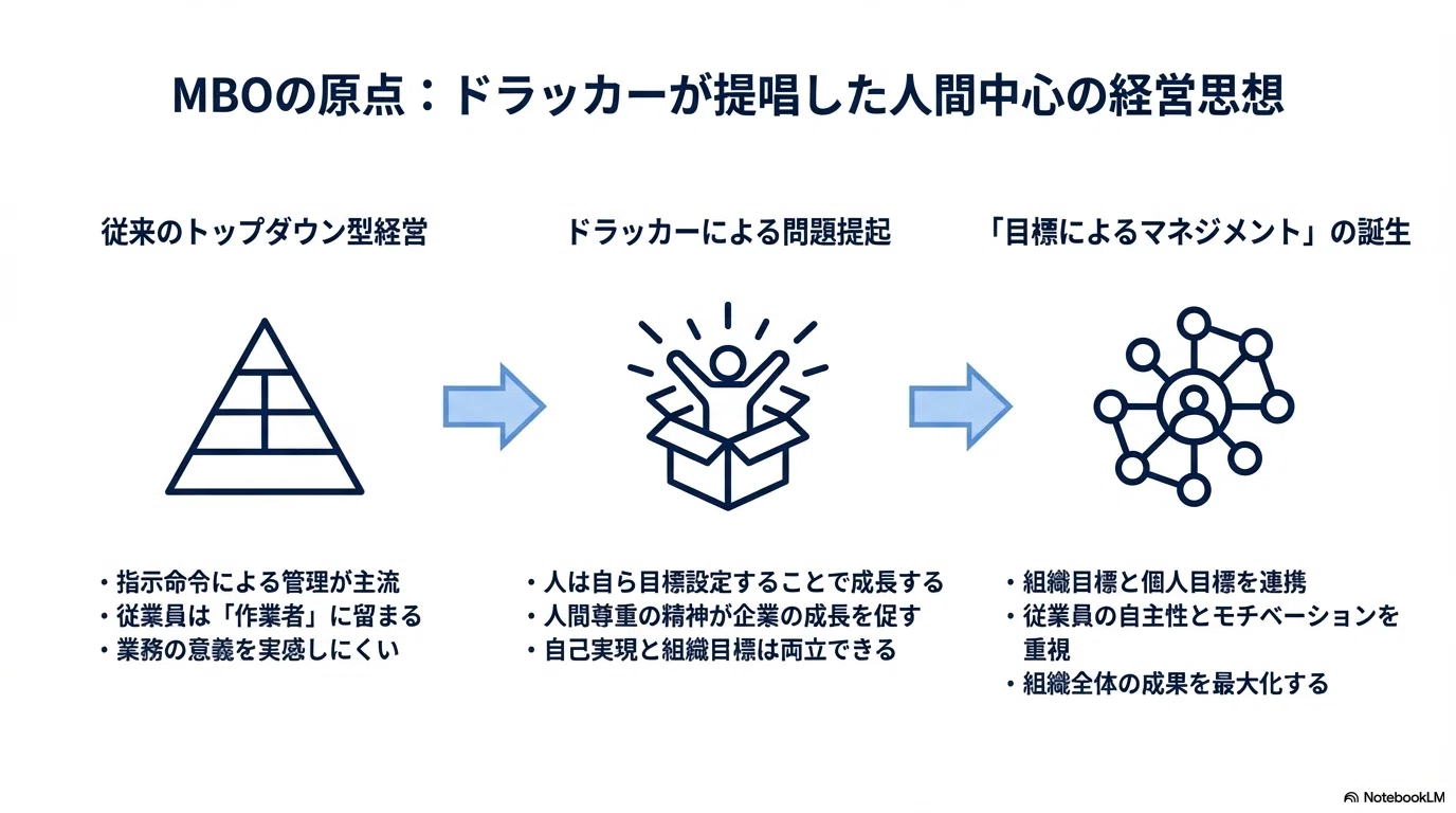 MBOの本質とは?「目標管理」を超えた「目標によるマネジメント」の MBOの本質とは?「目標管理」を超えた「目標によるマネジメント」の