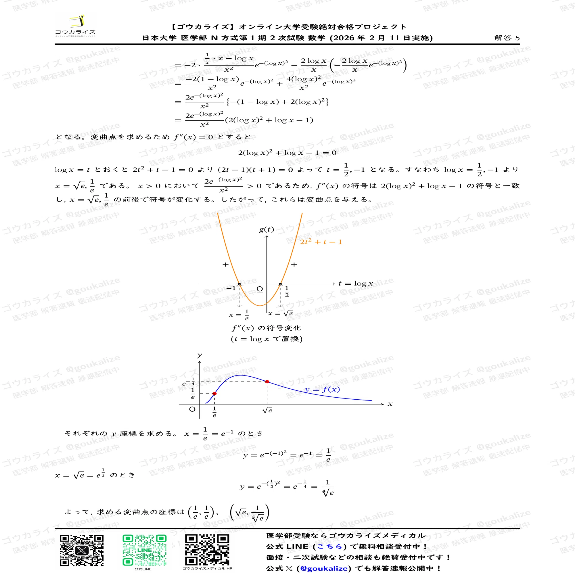 2026年解答速報】日本大学N1(二次) 数学 (2/11実施) ｜ゴウカライズ