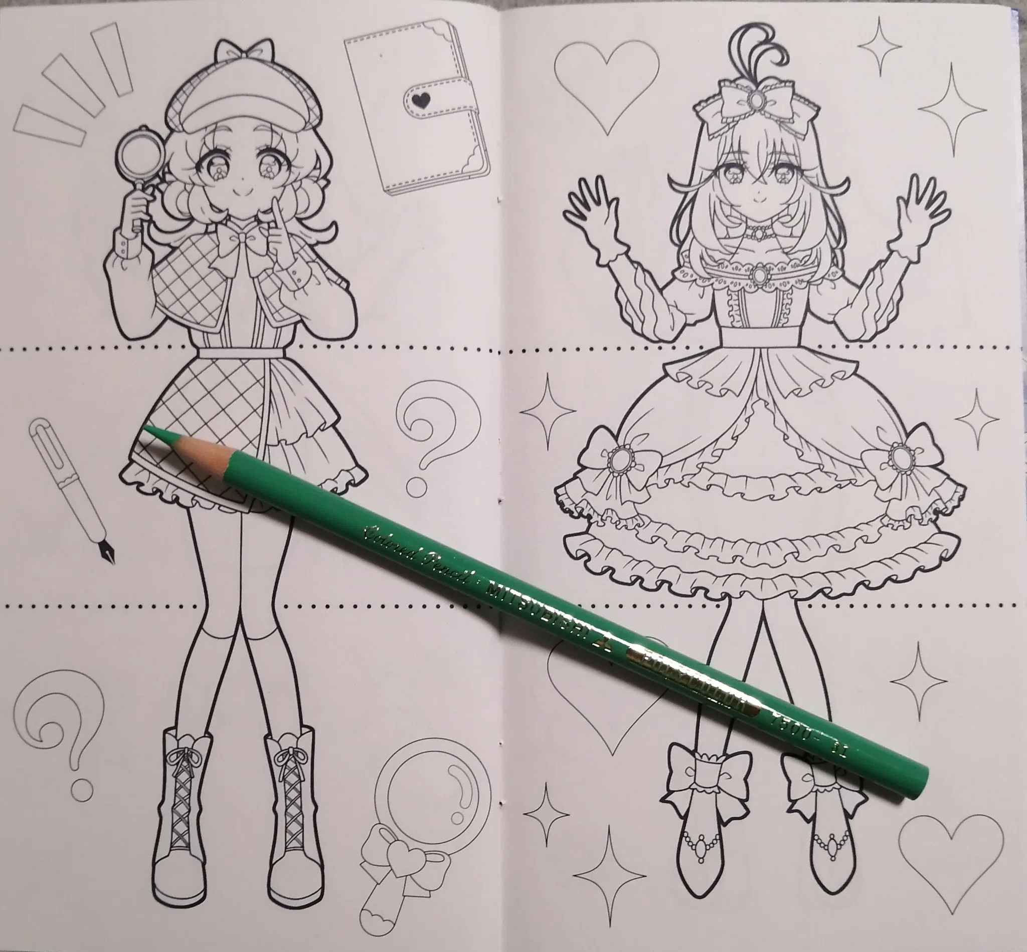 jkが頑張って塗った塗り絵 趣味の塗り絵を再開したら、早速ぬりえ本が増えました｜鈴音