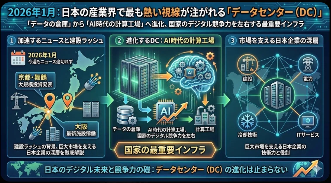 2026年最新版】日本の景色を変える「AIデータセンター建設ラッシュ」の