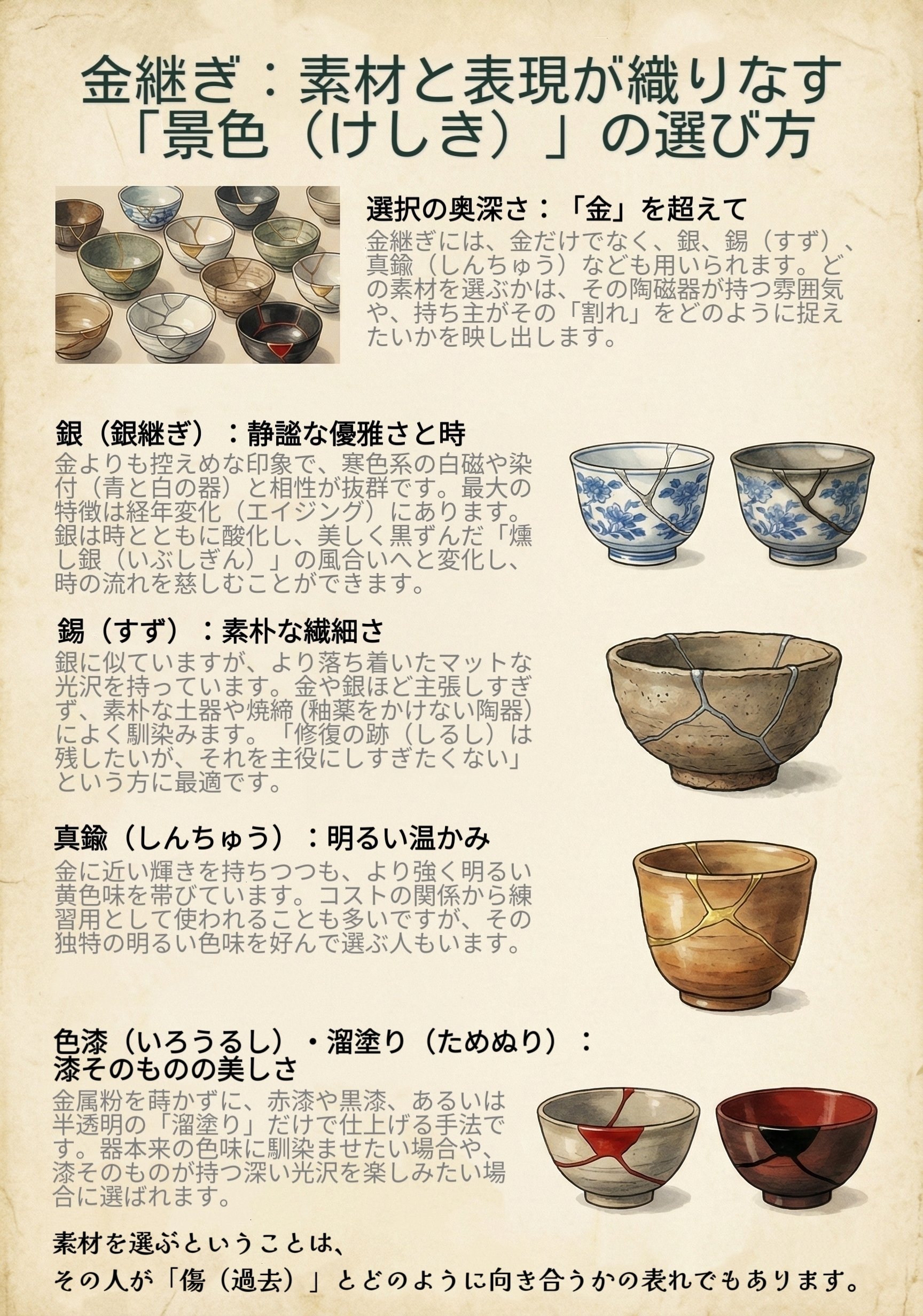 フリーランスな日々」金継ぎと漆の深い世界｜たかなり