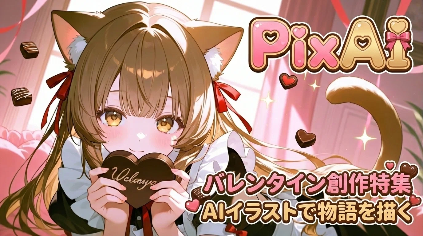 PixAI】バレンタイン創作特集｜AIイラストで物語を描く｜めいのは