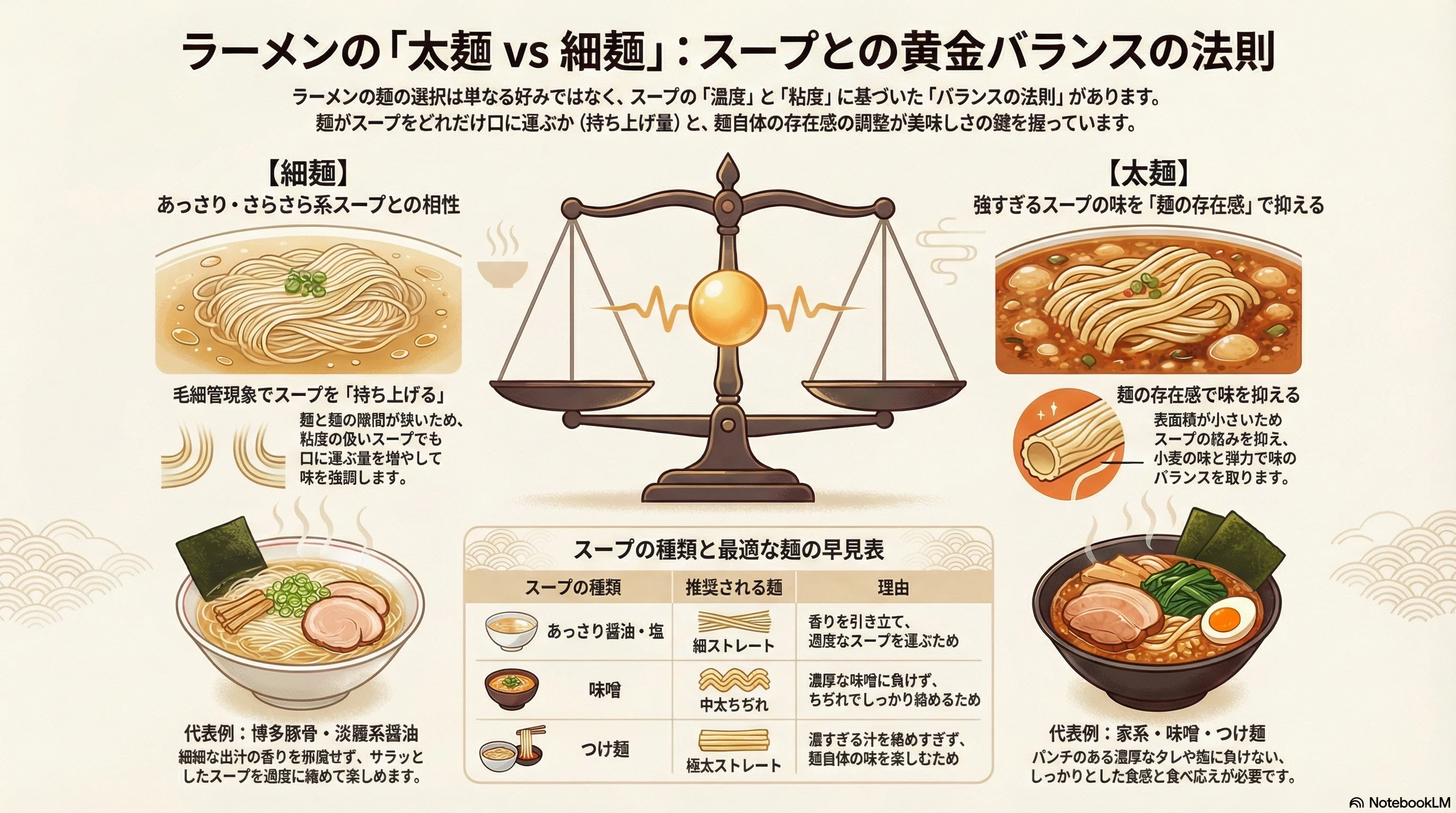 Thick vs Thin Noodles: 太麺と細麺、スープによる正しい組み合わせの 