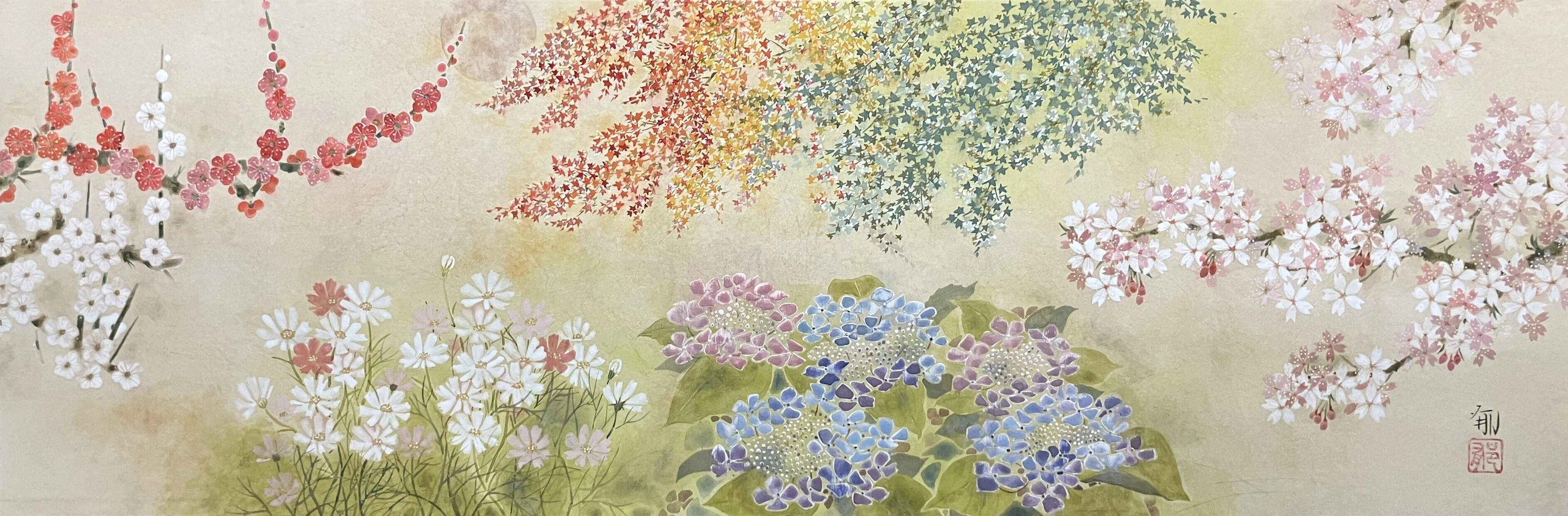 両手で描く日本画家・藤原郁子──二つの手が生み出す画面の奇跡