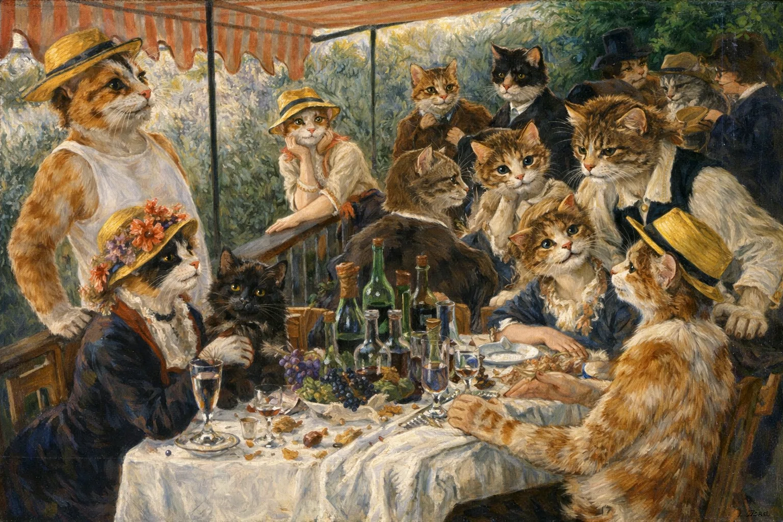 猫×名画】もしも印象派の画家が猫をモデルに描いたら？ パロディ猫絵画