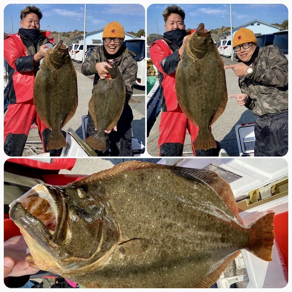 泳がせ】ヒラメ91.5cm-9kgのモンスター出現！2.5kg、1.6kgと絶好釣