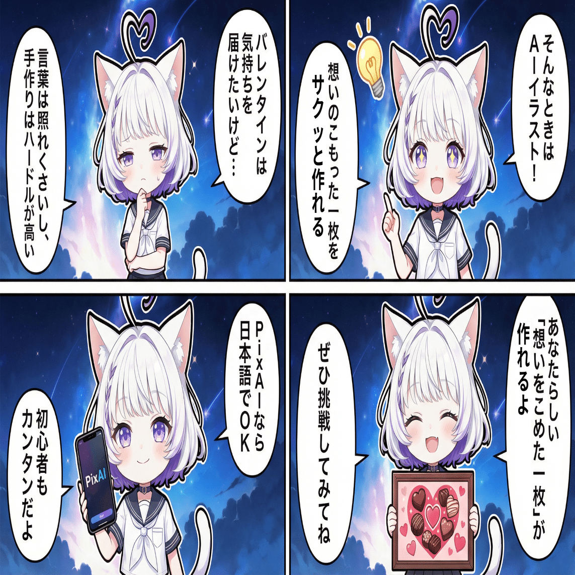 バレンタインにAIイラストを贈ろう！PixAIで想いをカタチに｜水瀬