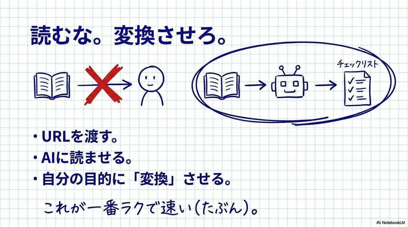 英語の公式ドキュメントは読めない。URLを投げたらAIが全部やってくれ