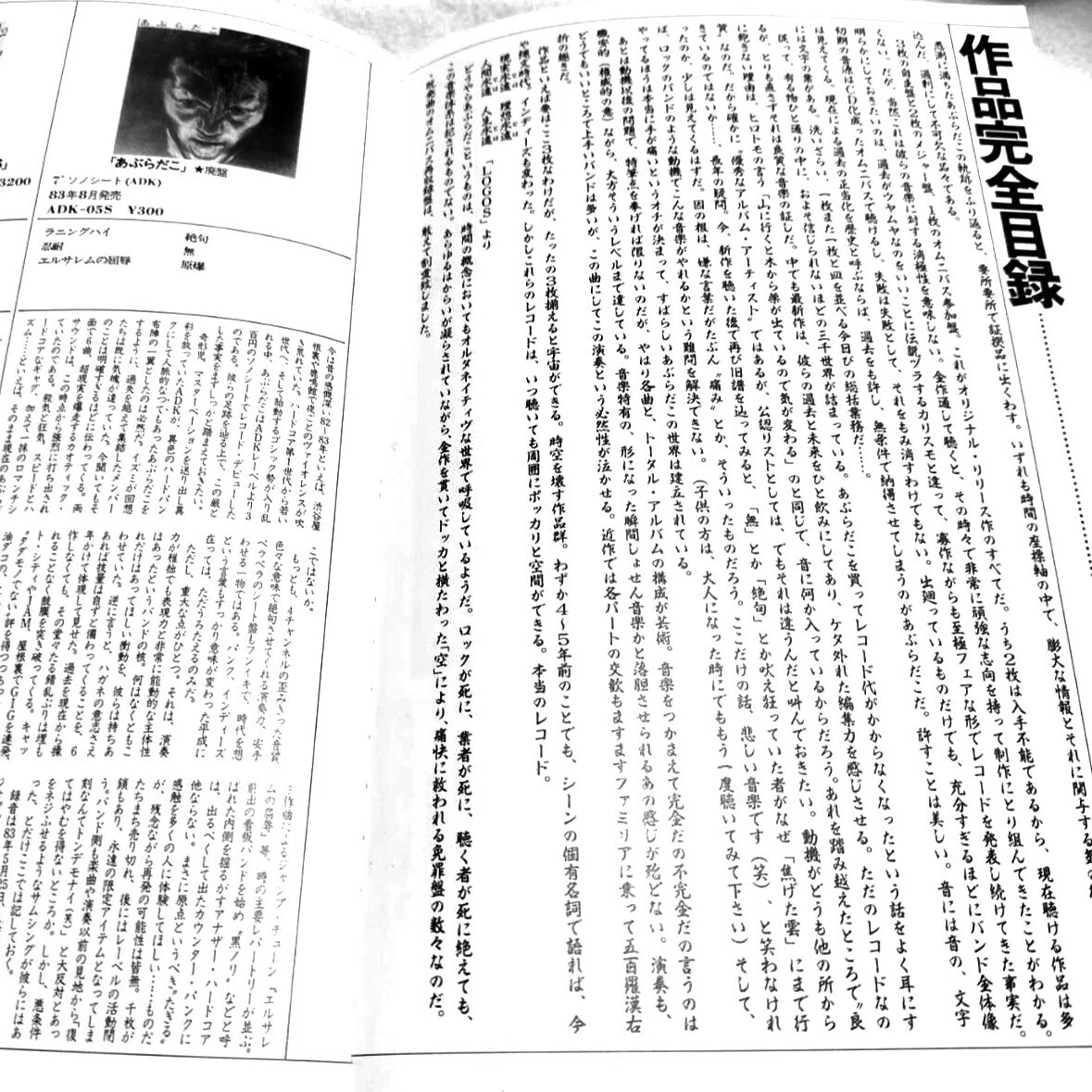 あぶらだこ 表紙画:花輪和一 伝説の『フールズメイト増刊 あぶらだこ