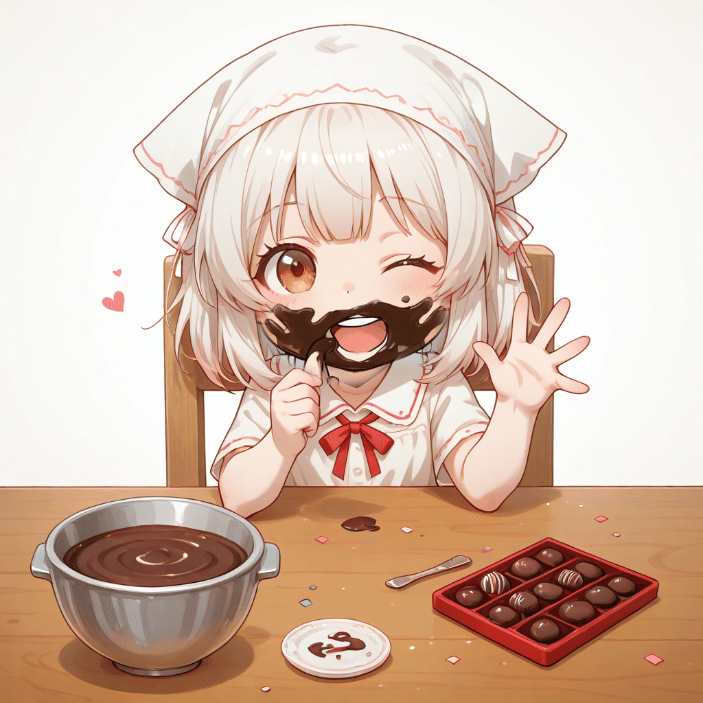 好きな絵を描く）｜2026.2.12｜バレンタインDAY｜チョコ作る