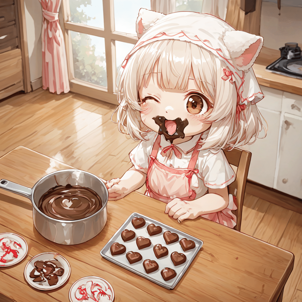 好きな絵を描く）｜2026.2.12｜バレンタインDAY｜チョコ作る