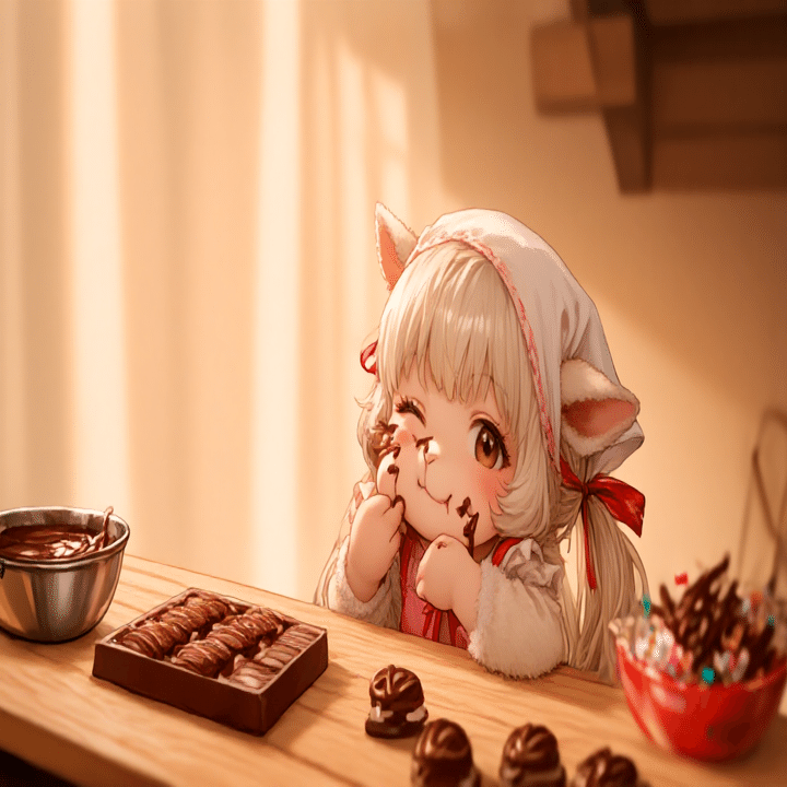 好きな絵を描く）｜2026.2.12｜バレンタインDAY｜チョコ作る