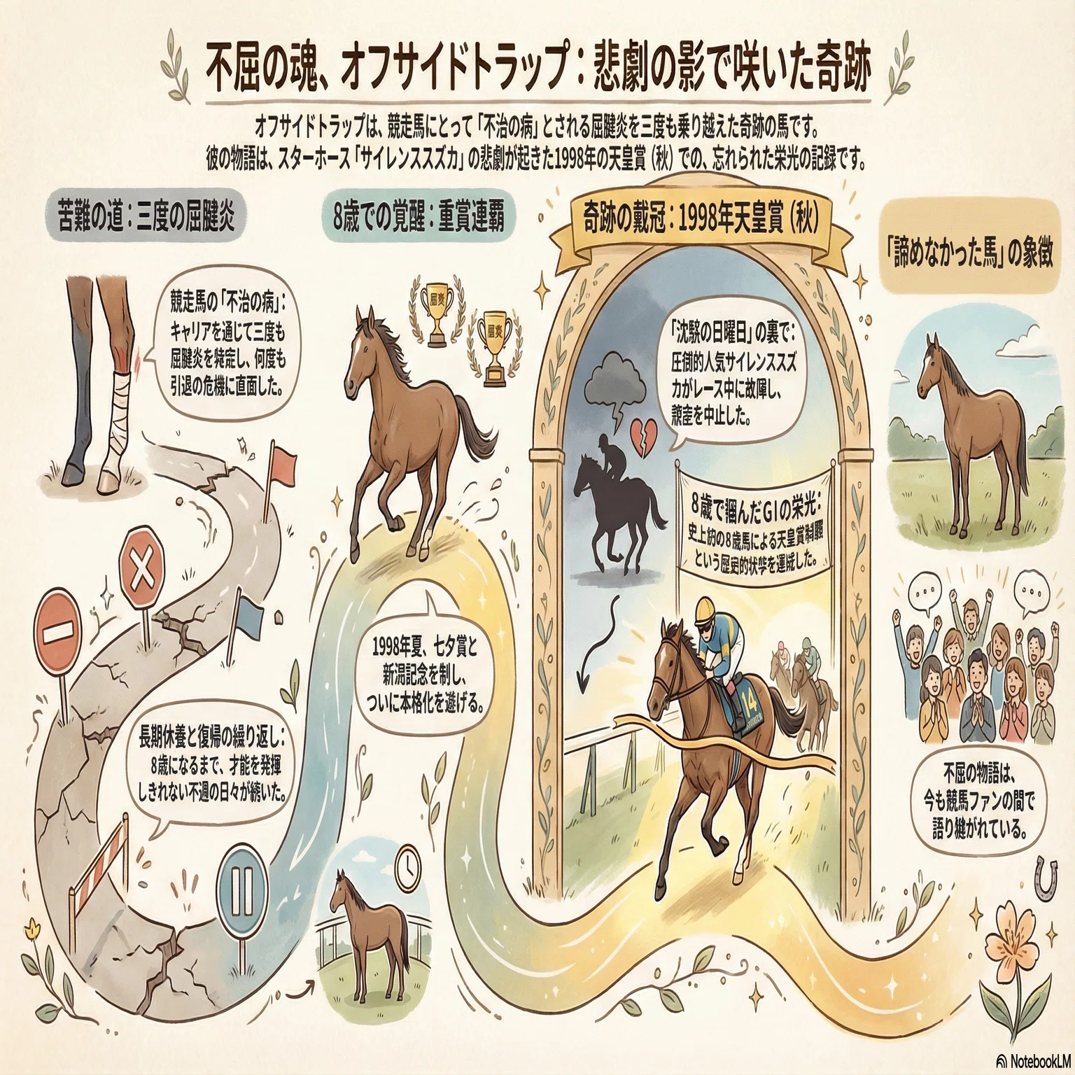 オフサイドトラップ ― 三度の屈腱炎、三度の復活、その先に待っていた