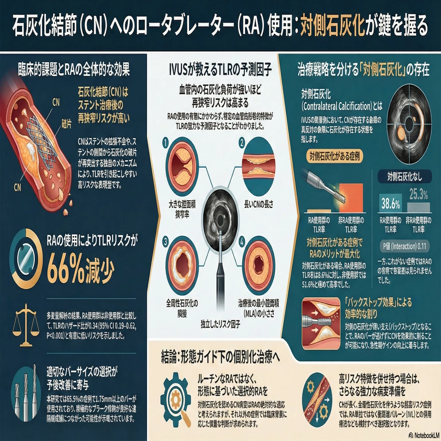 士 検討 石灰化結節(CN)へのロータブレーター、効く症例と効かない症例の決定的