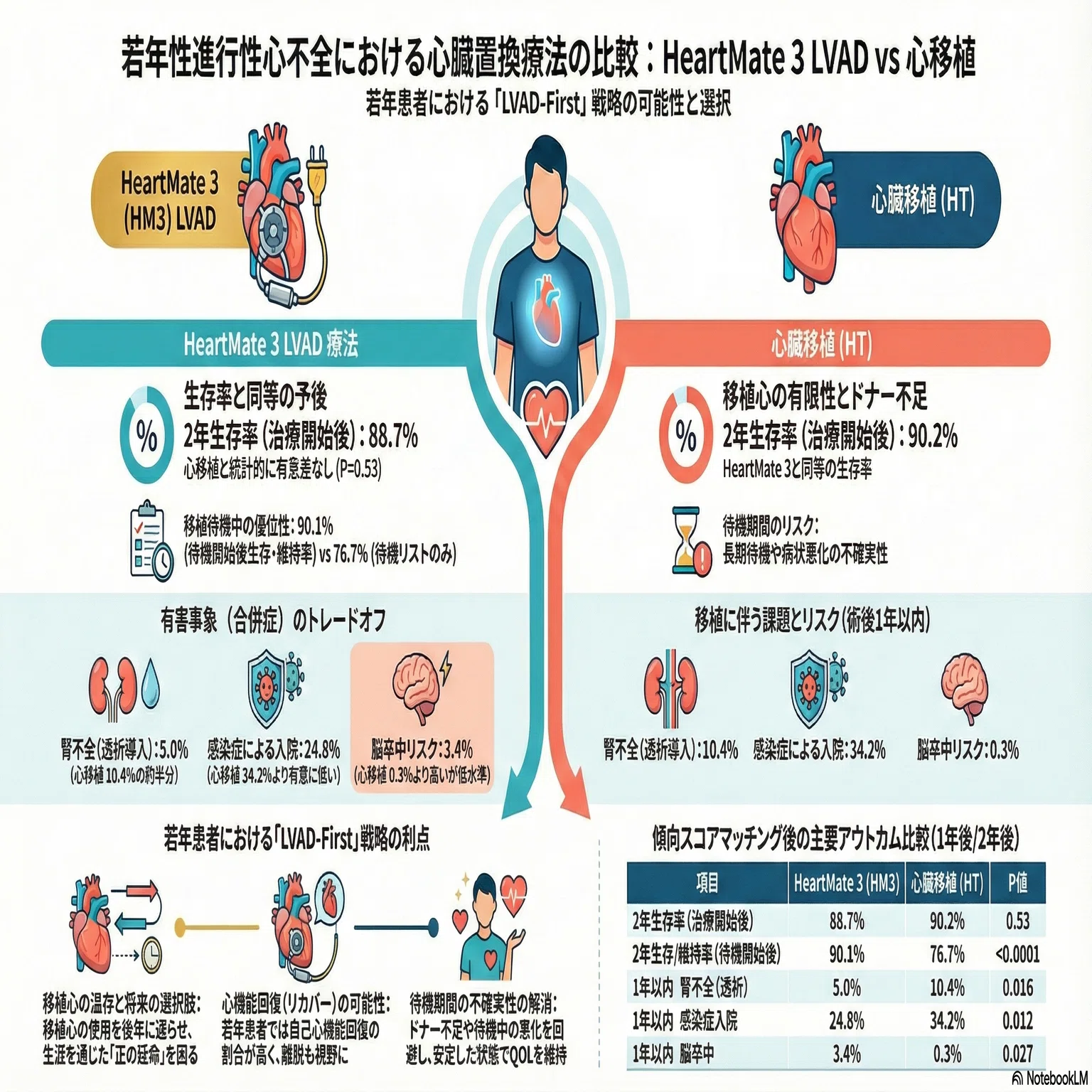 若年患者においてLVADは心臓移植と対等な選択肢になり得るか？――「LVAD