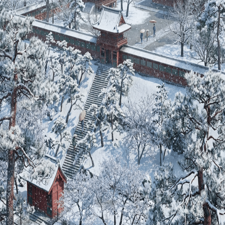 浮世絵で巡る雪の日枝神社。歌川広重の『銀世界』｜雑学のクロ助