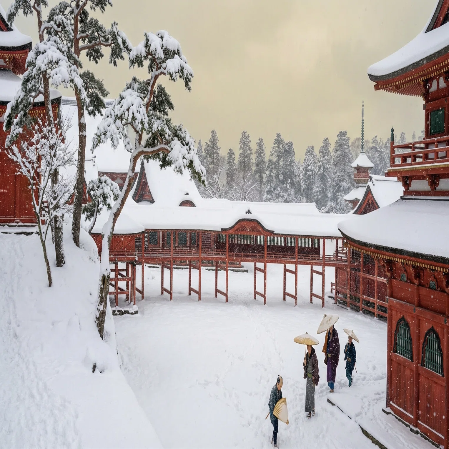 浮世絵で巡る雪の日枝神社。歌川広重の『銀世界』｜雑学のクロ助