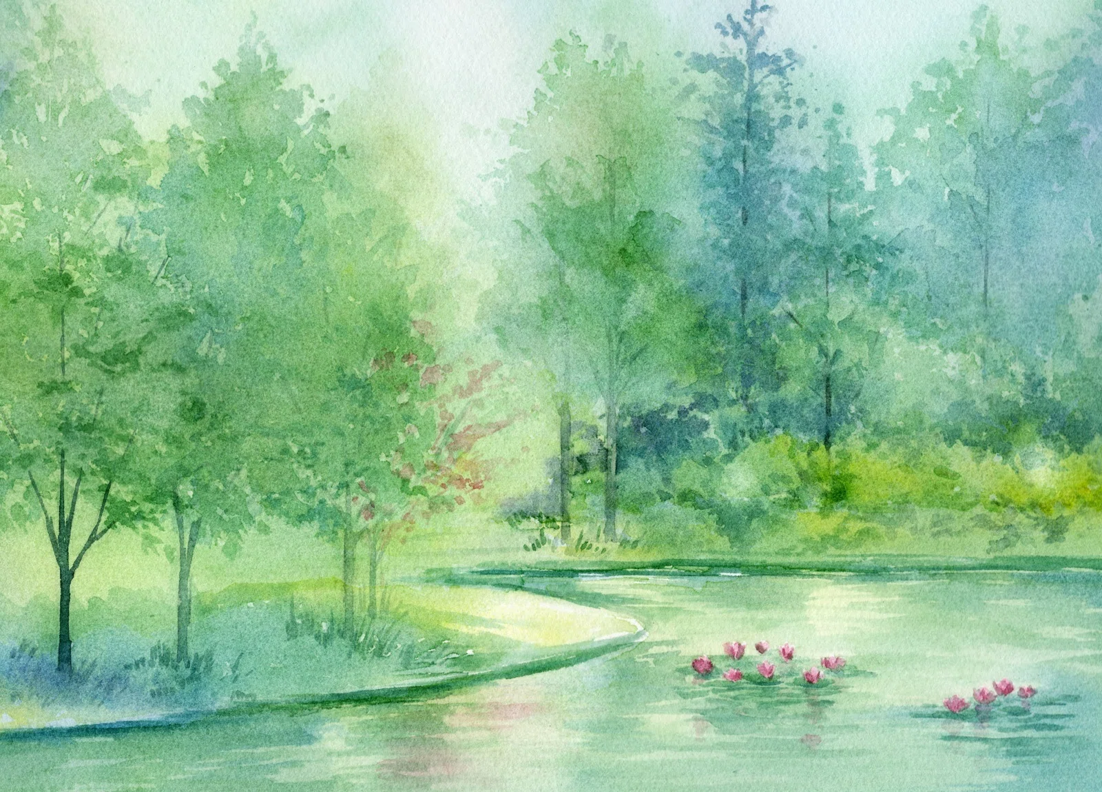 みどり色が綺麗な風景画 静寂のなかにある再生 ― 水辺の緑が教えてくれるこ｜大澤晃貴