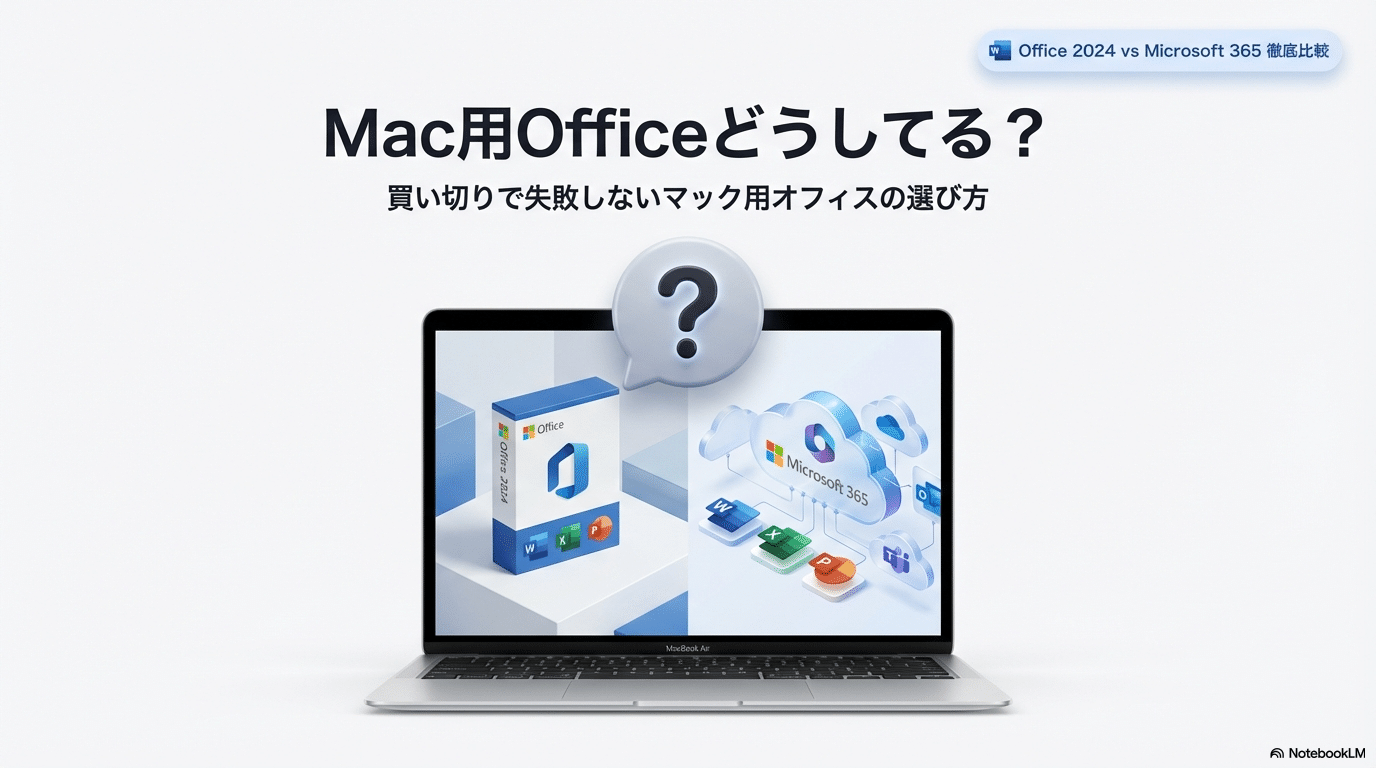2026年最新】MacBookにOfficeは必要？買い切り・サブスクの選び方を