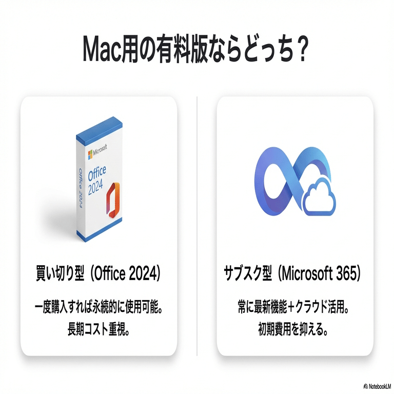 2026年最新】MacBookにOfficeは必要？買い切り・サブスクの選び方を