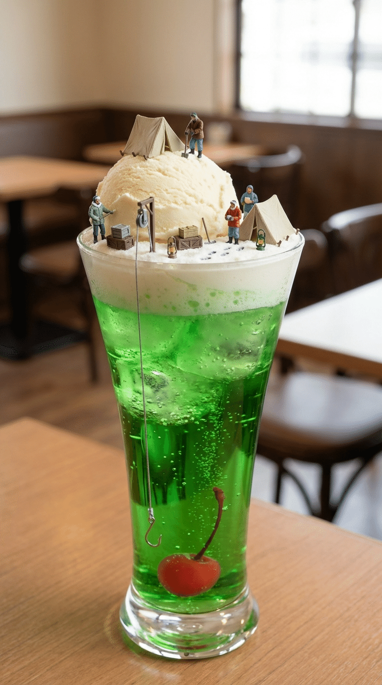 野生のチェリーをクレーンで吊り上げる。｜偽ジオラマ作家 / AI