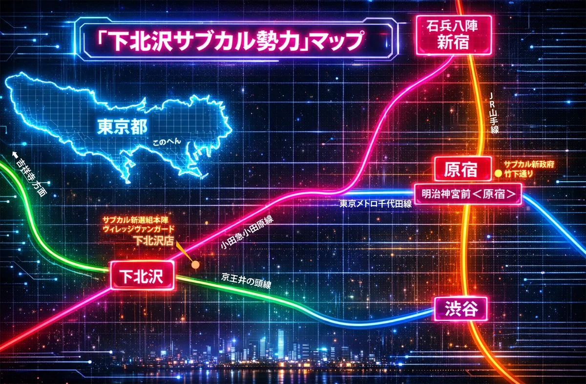 下北沢サブカル勢力マップ