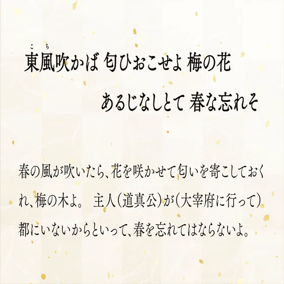 飛梅伝説」と菅原道真公 ～東風吹かば の歌に込めた想い～｜小野照崎神社