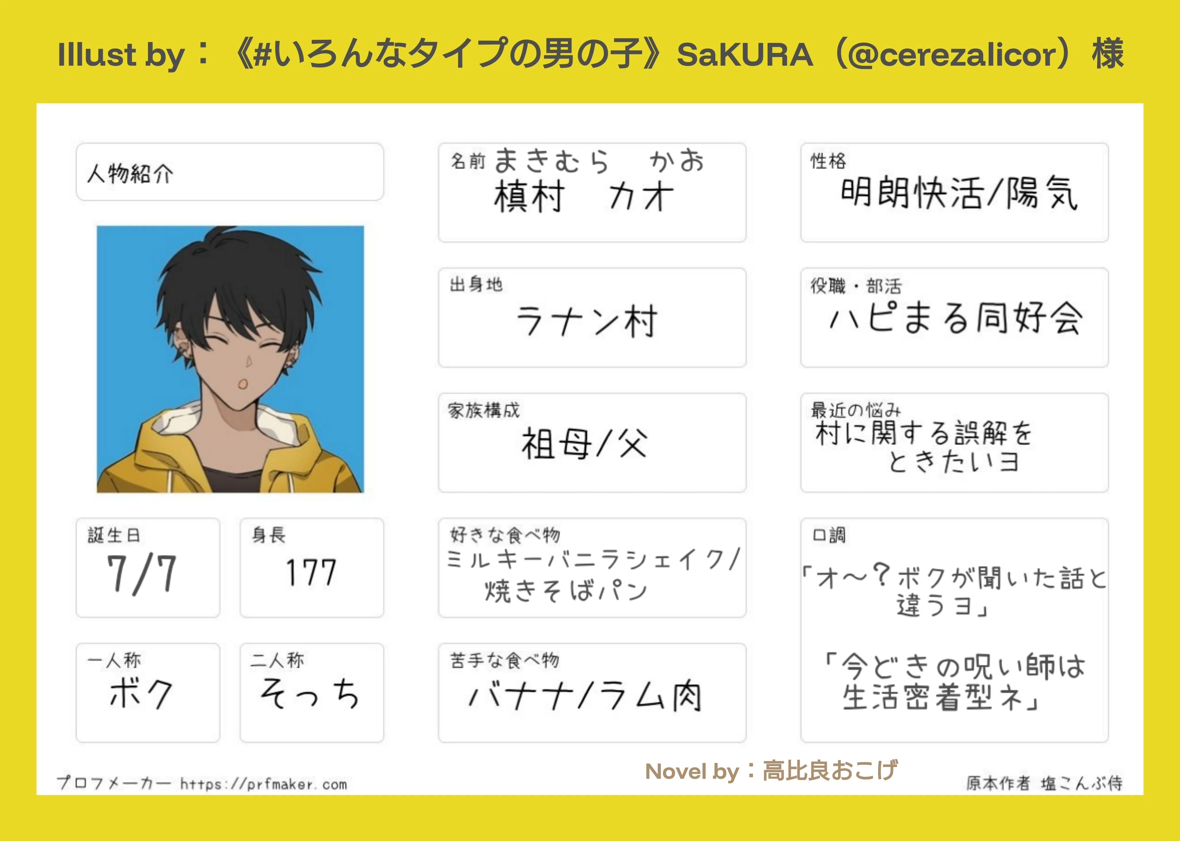 登場人物のプロフィール（留学生の）｜高比良おこげ