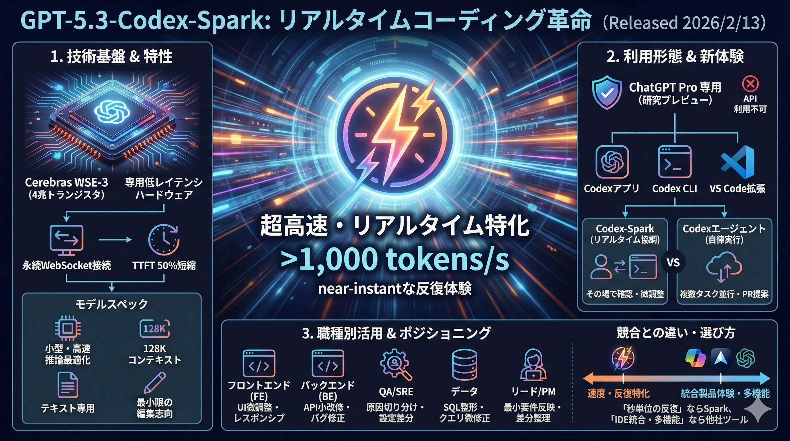 魅力を解説】「GPT-5.3-Codex-Spark」リアルタイムコーディングに特化