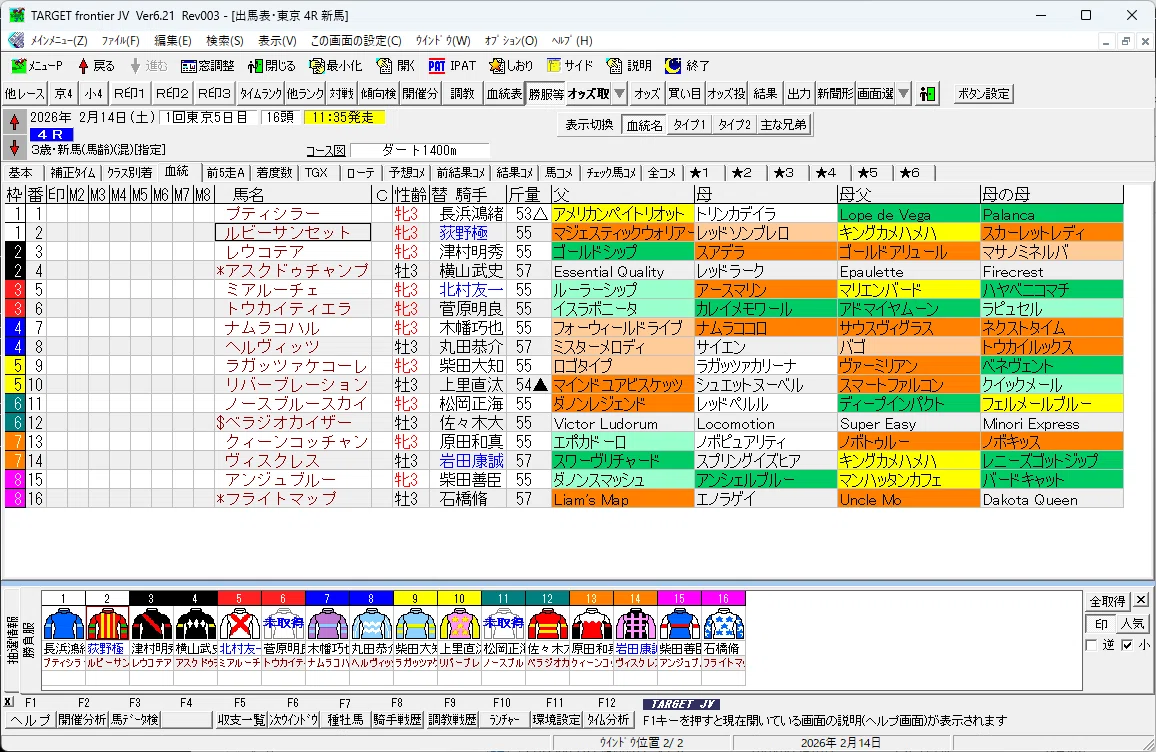 【中古】輸入馬血統表〈第6巻〉 (1982年) 血統表の表示｜ittai