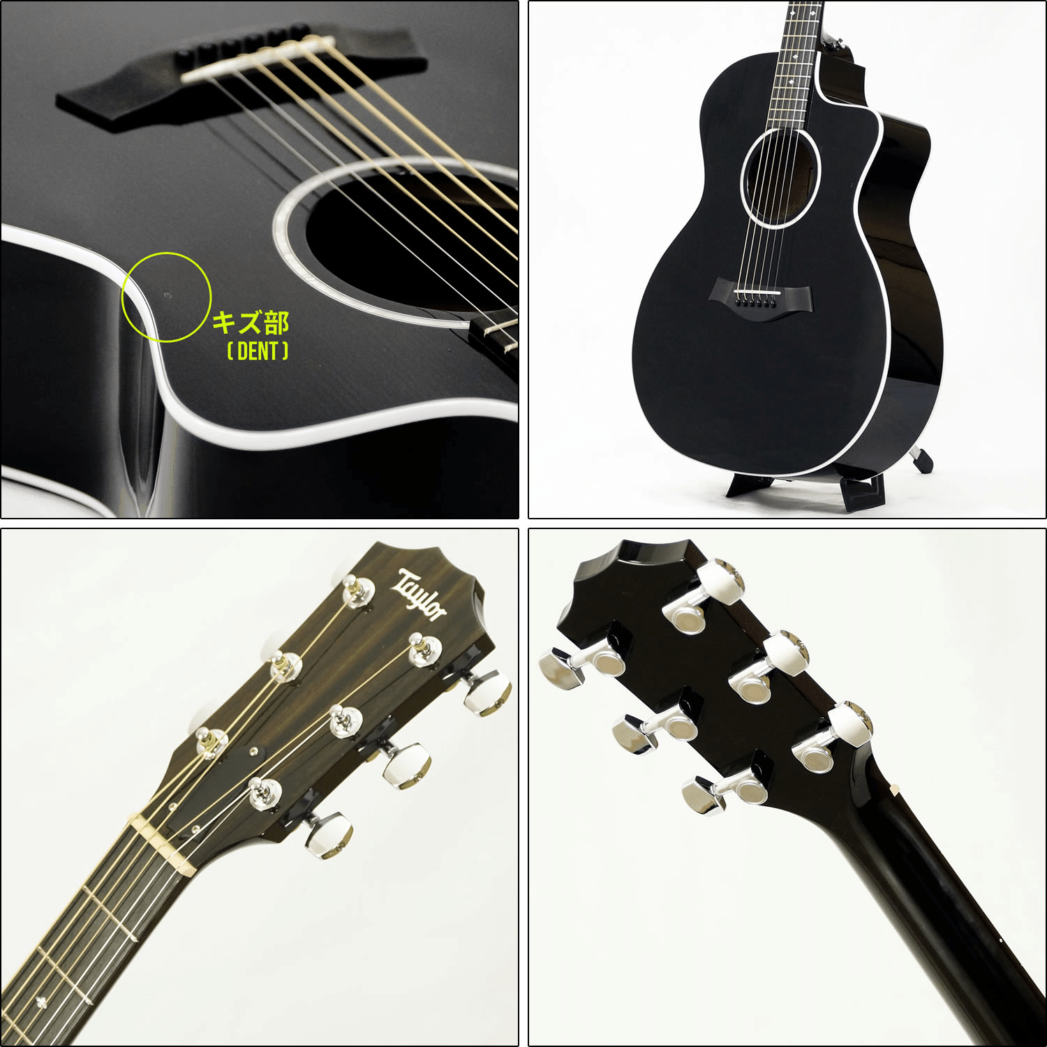 特選中古品！精悍なブラックカラーが印象的なテイラー「214ce DLX BLK