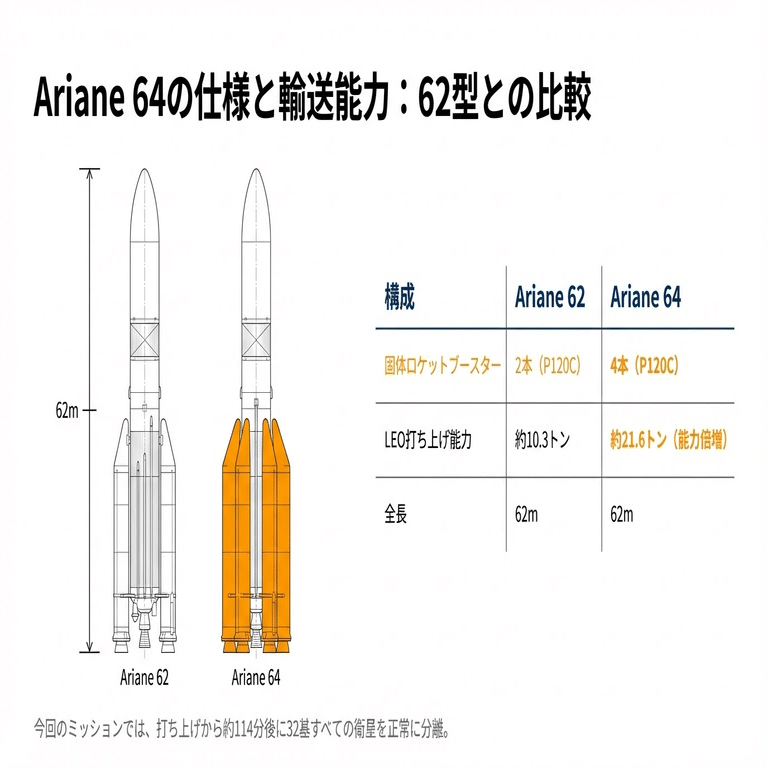 欧州最強ロケット「Ariane 64」初飛行成功──Amazon衛星