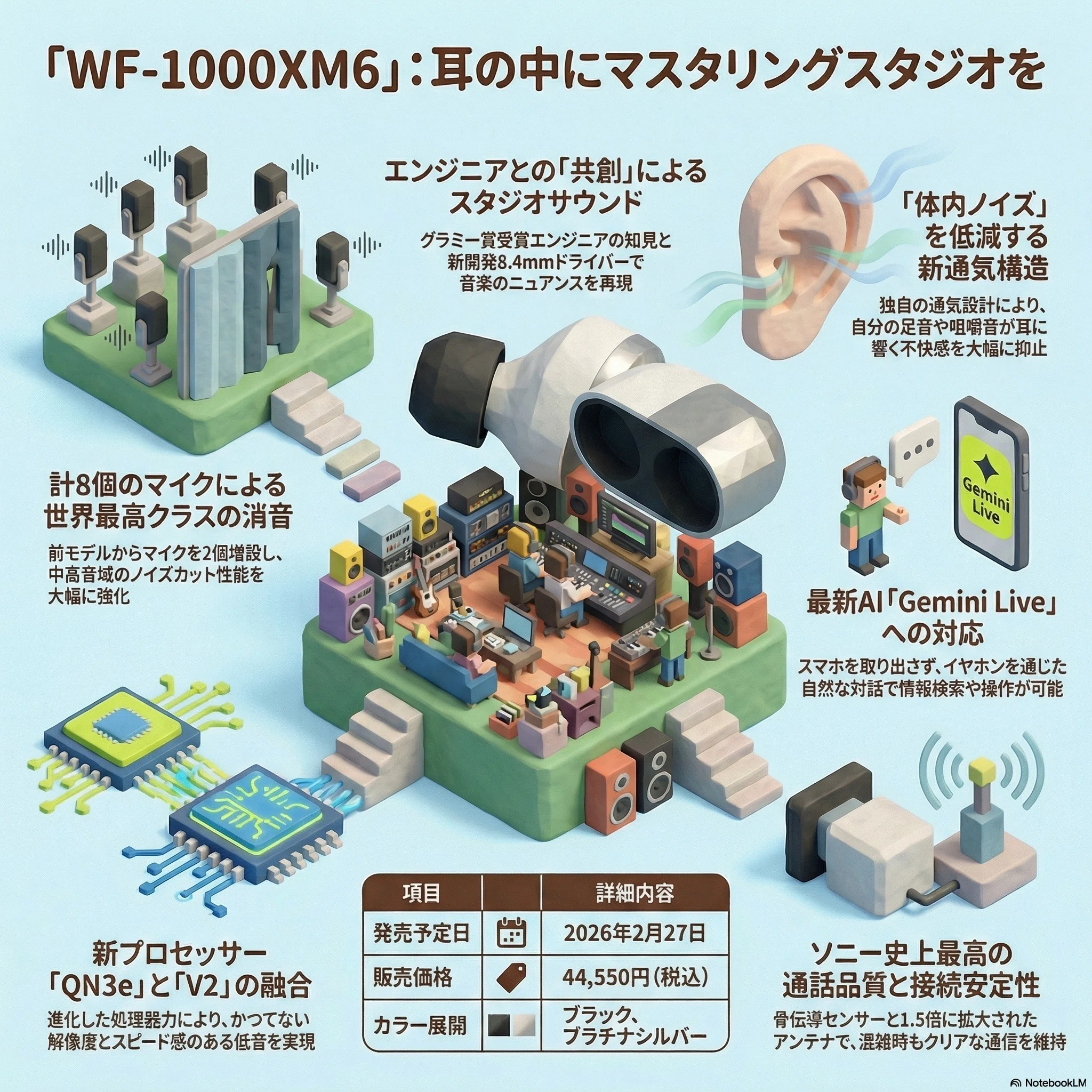 耳の中にマスタリングスタジオを。ソニーWF-1000XM6が音楽体験の「正解