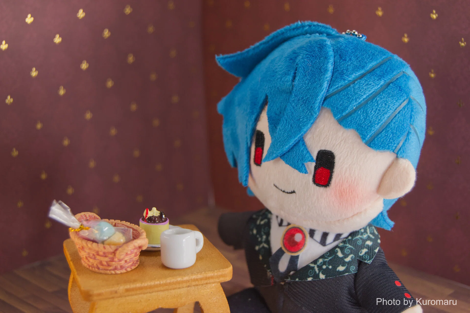 バレンタインのお茶会と執事【ぬい活】｜くろまる｜ぬい活と裁縫