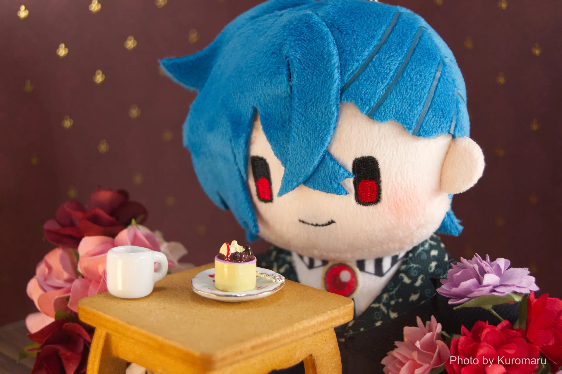 バレンタインのお茶会と執事【ぬい活】｜くろまる｜ぬい活と裁縫