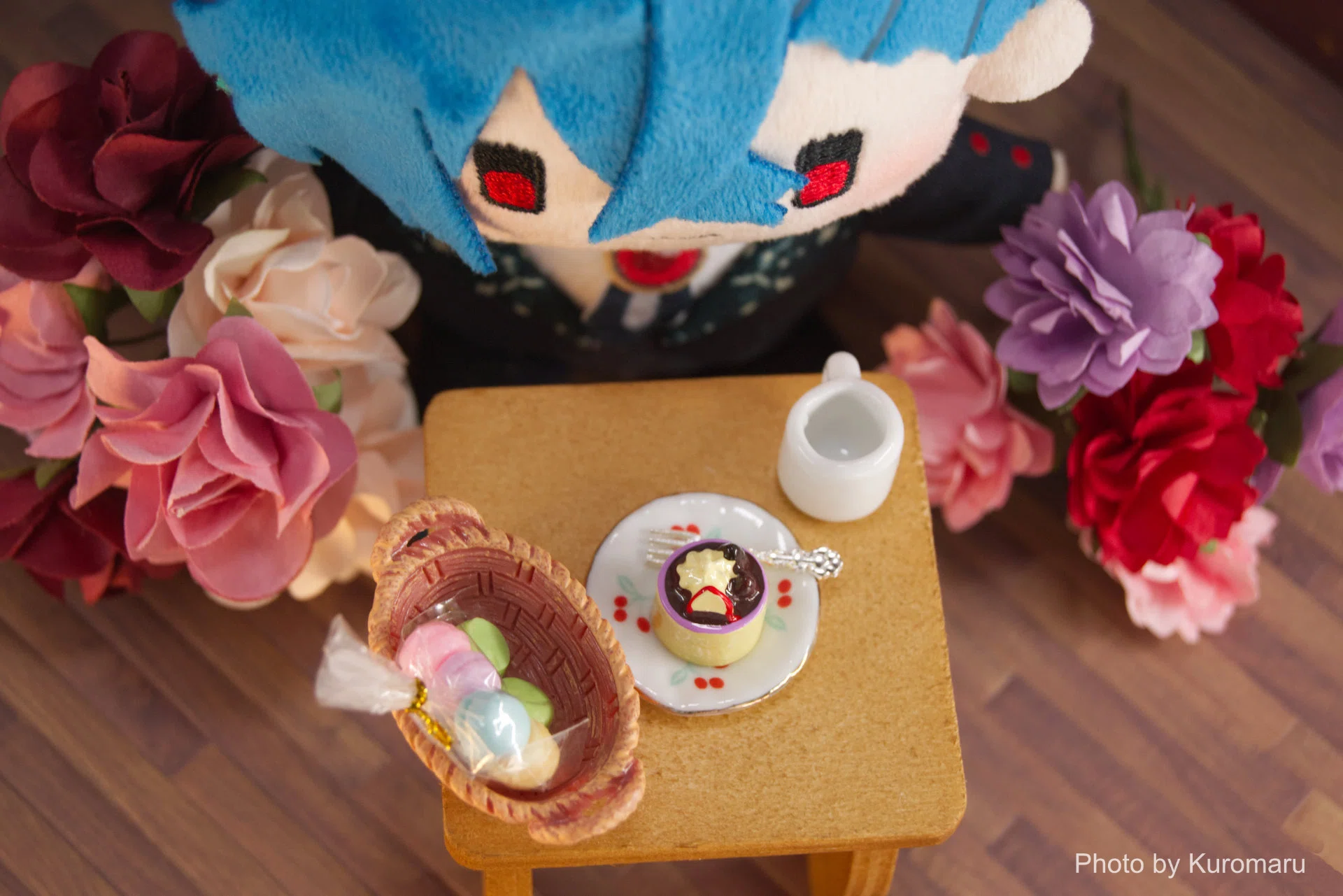 バレンタインのお茶会と執事【ぬい活】｜くろまる｜ぬい活と裁縫