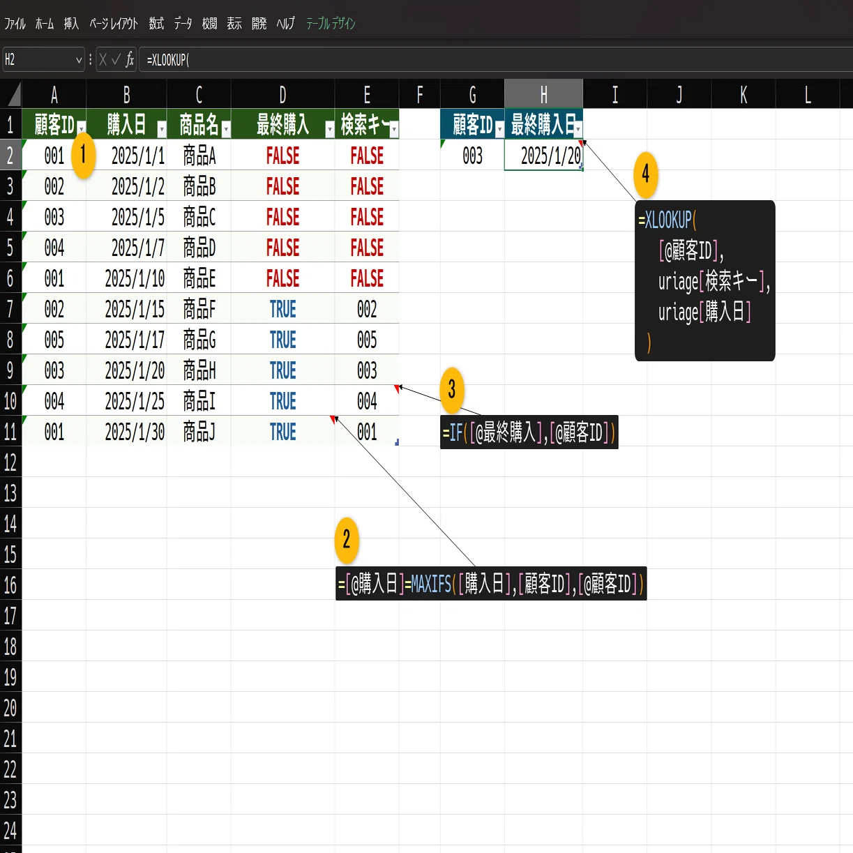 Excel】最新日付取得――MAXIFSとXLOOKUP｜TAKESAN