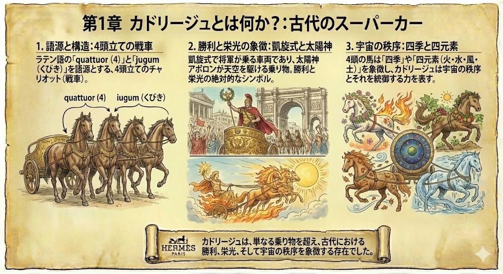 カドリージュ (Quadrige) 徹底解剖：4頭の馬が運ぶ「勝利」の