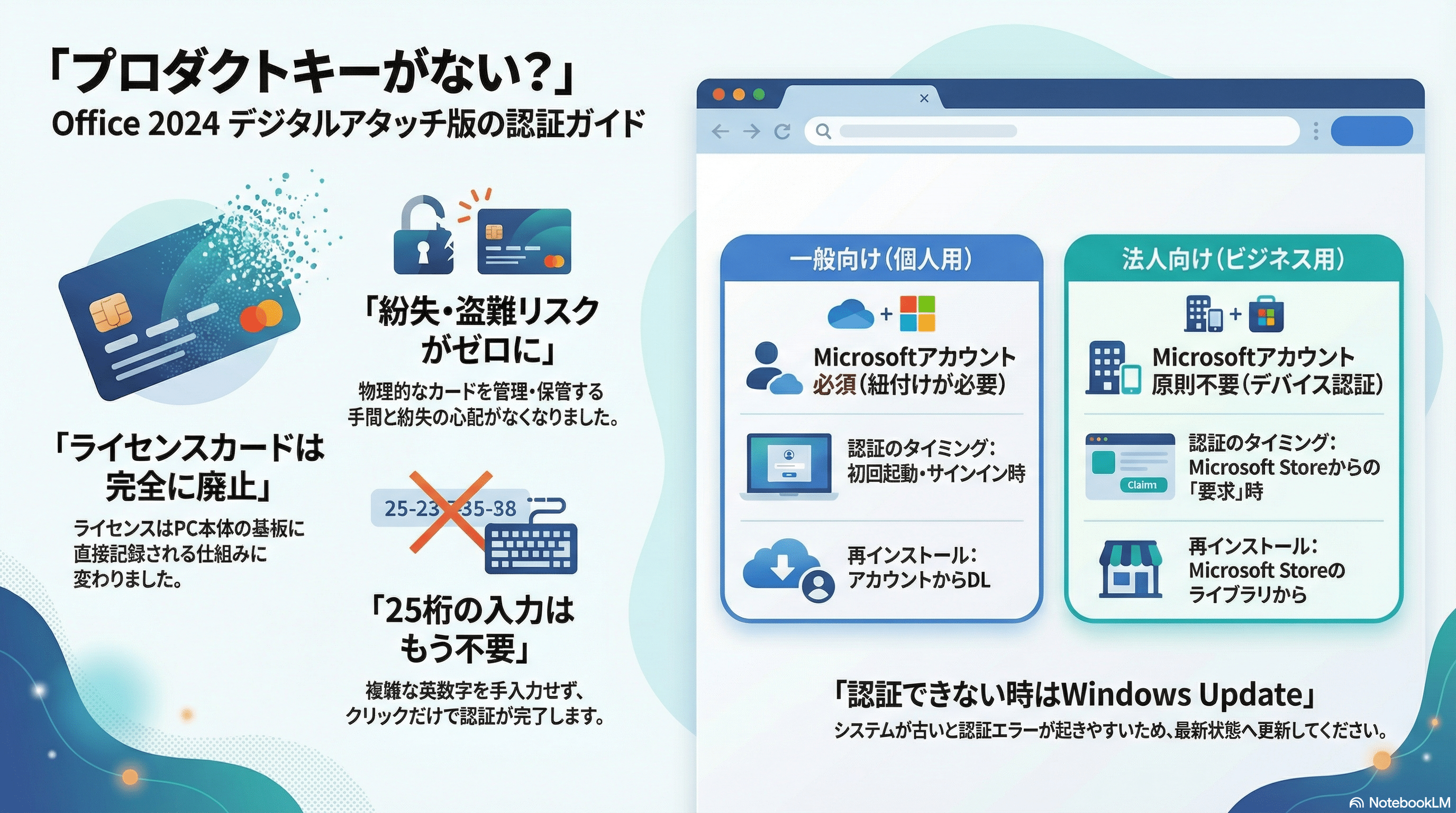 Office 2024にプロダクトキーがない？カード廃止の理由と認証手順を