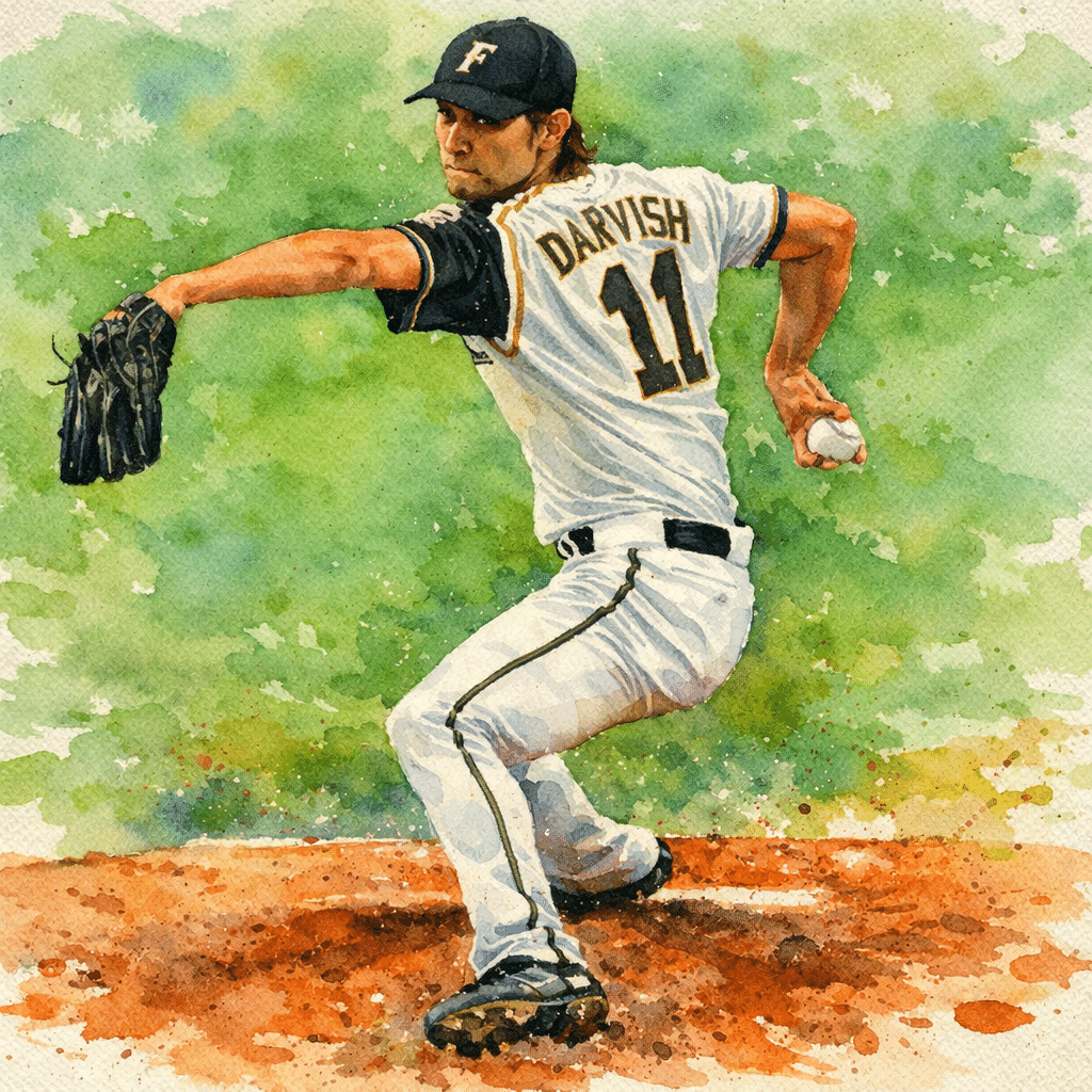 ☆ ダルビッシュ有 #1 水彩画｜保健委員