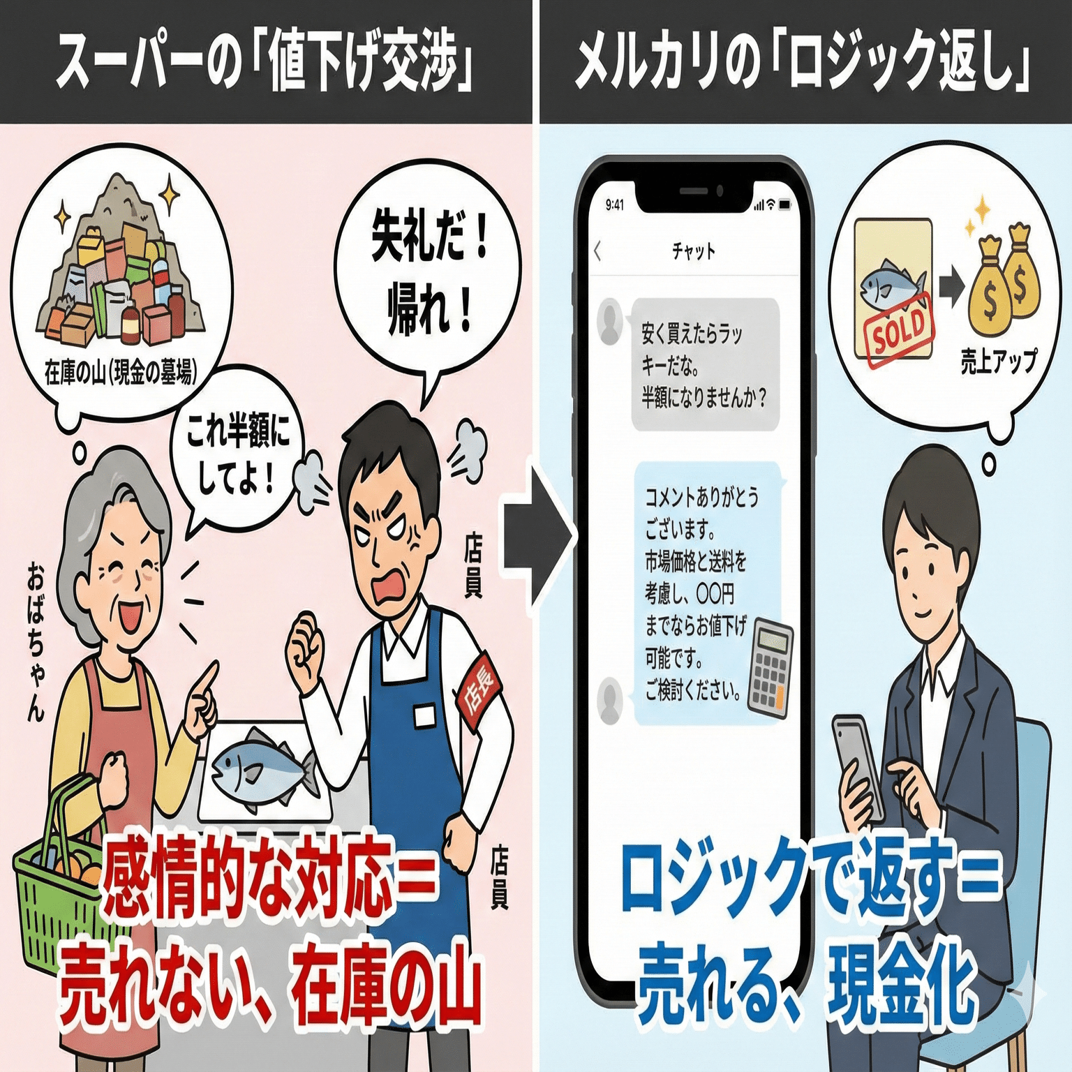 まだブロックしてるの？】「半額にしてください」を100%売上に変える