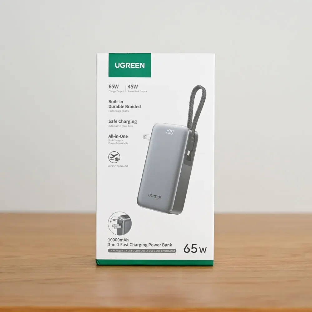 UGREEN コンセント付きモバイルバッテリー 10000mAh 65Wをレビュー