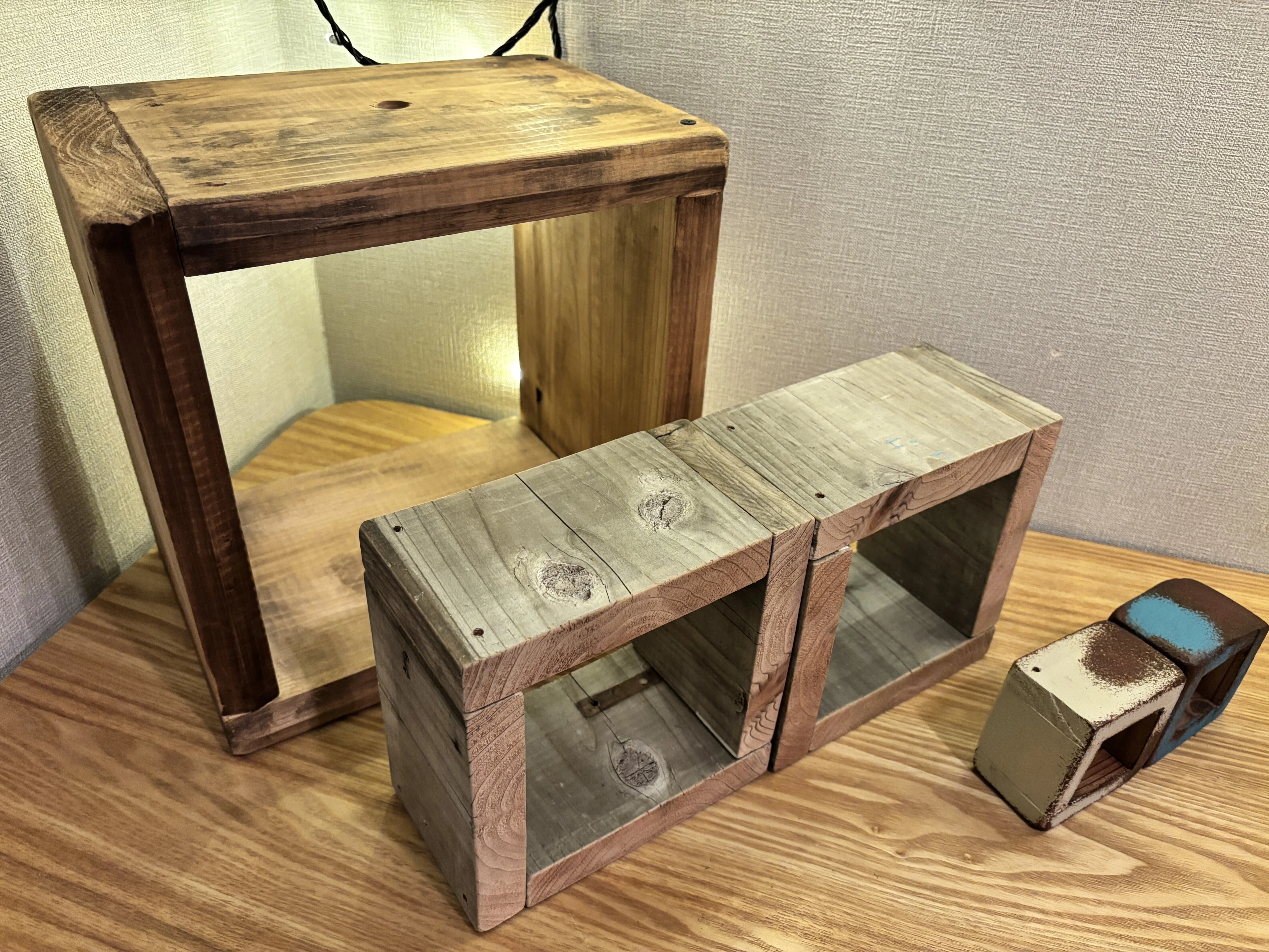 古材 ボックス 古材 スツール ツールボックスToolbox Elm Wond stool