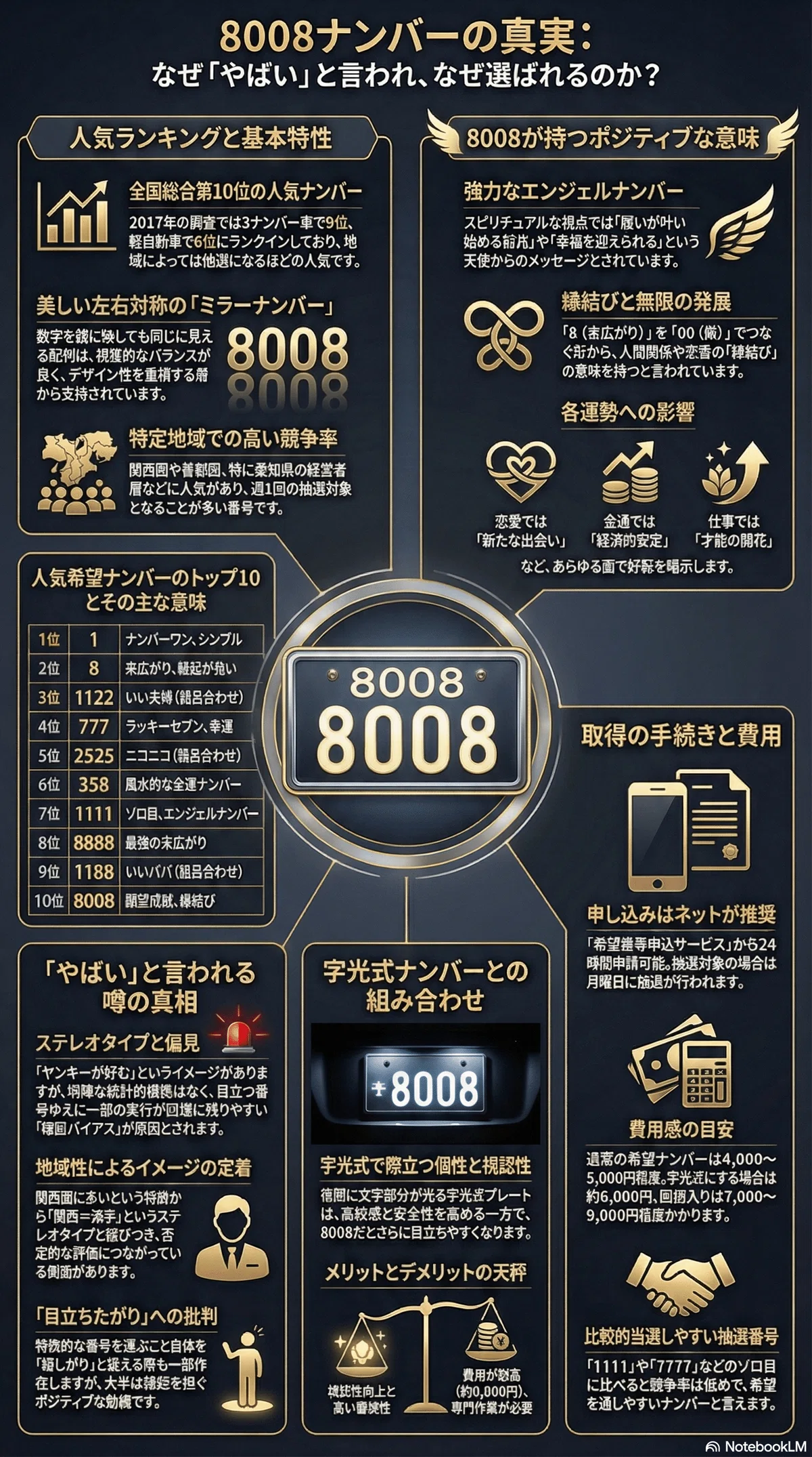 2026年最新】8008ナンバーは本当にやばい？字光式との組み合わせで