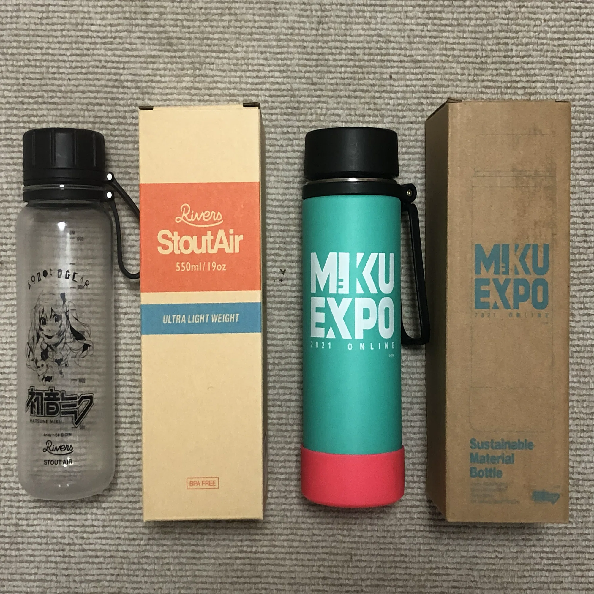 初音ミク ハイクオリティお弁当箱とMIKUEXPO ステンレスボトルとRIVERS