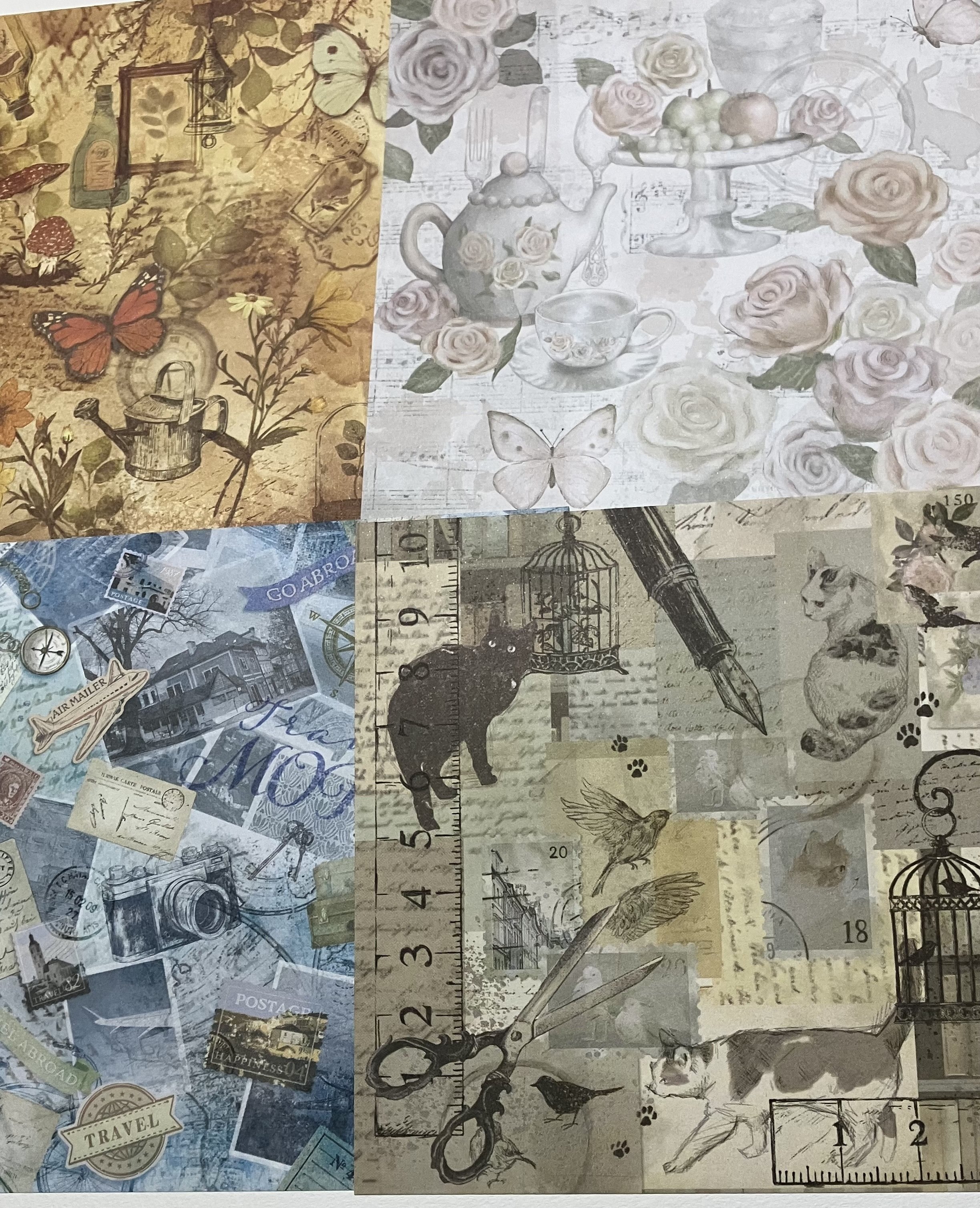 ダイソー デザインペーパージャンクジャーナル柄｜えいみ