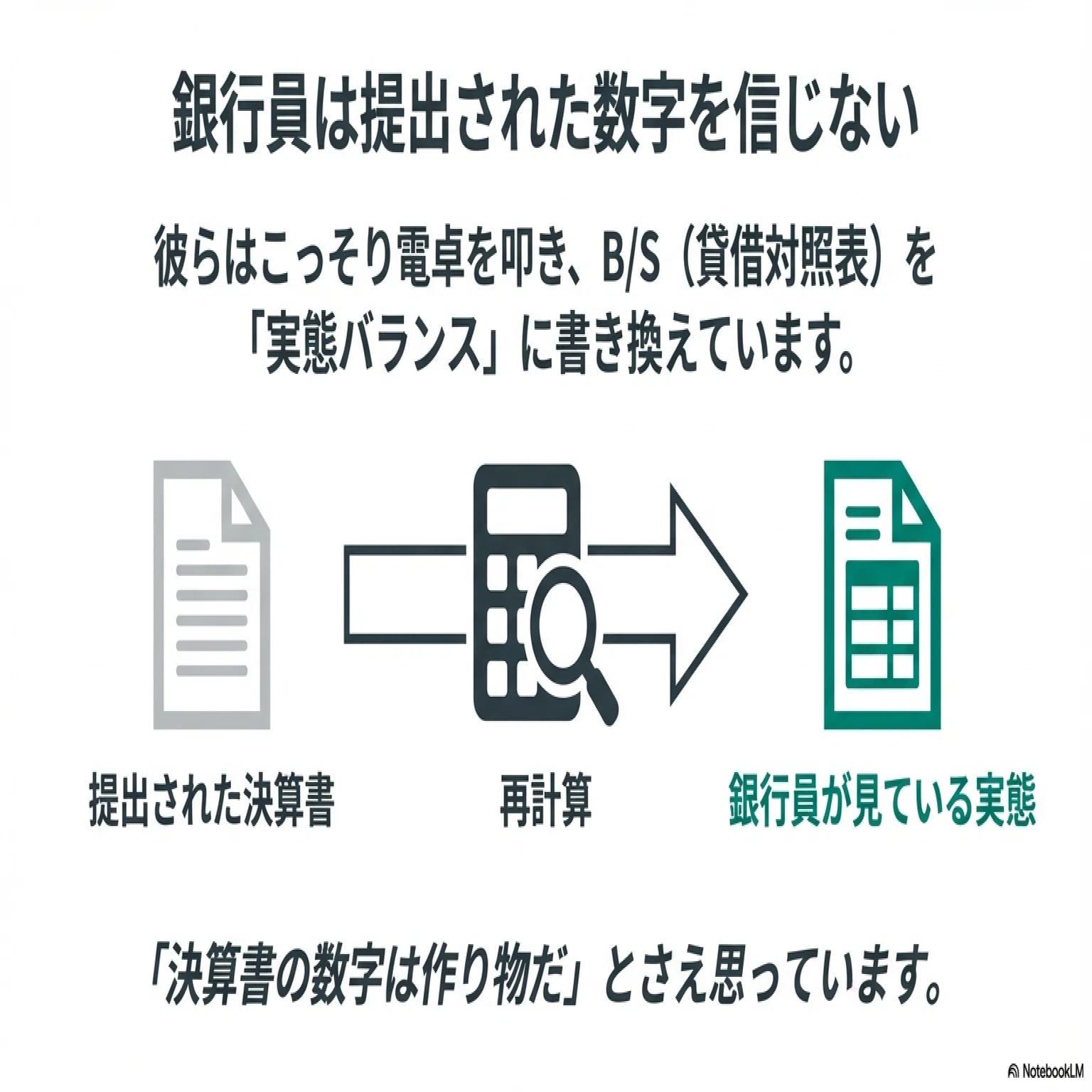 あなたの決算書、銀行員は勝手に「書き直して」見ているって知ってい 