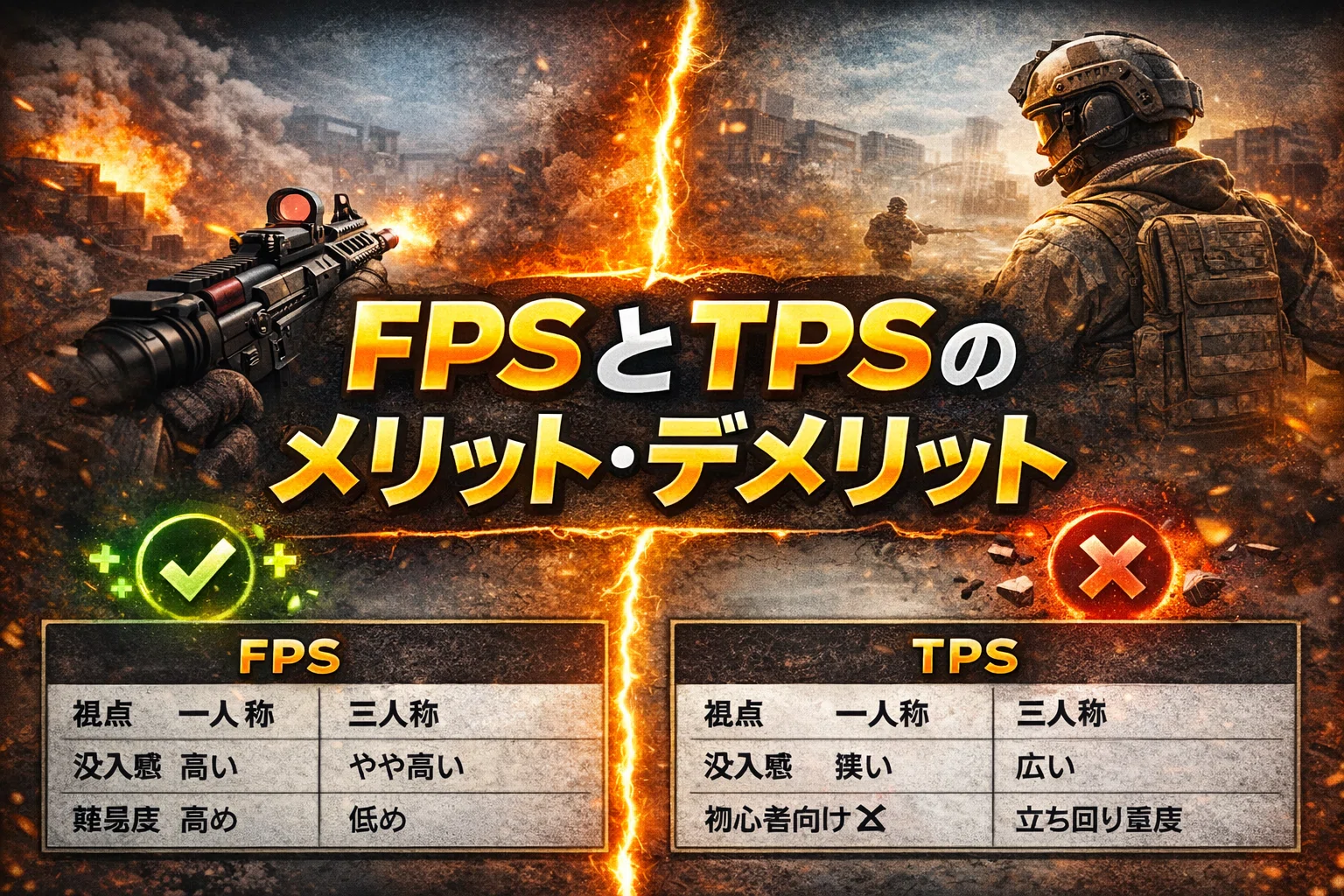 FPSとTPSの違いとは？初心者から上級者までわかる完全ガイド｜reska