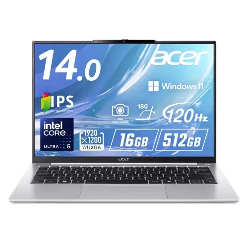 Acer Aspire Lite 14 (AL14-53P-H56)】1.28kg＆120Hz！Core Ultra搭載 